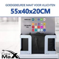 CabinMax Metz Reistas– Handbagage 44L- Rugzak – Schooltas - Backpack 55x40x20cm – Lichtgewicht - Zwart (MZ BK) 15 CabinMax Metz Reistas– Handbagage 44L- Rugzak – Schooltas - Backpack 55x40x20cm – Lichtgewicht - Zwart (MZ BK) -Bagage Kortingen Winkel 1200x1200 2196