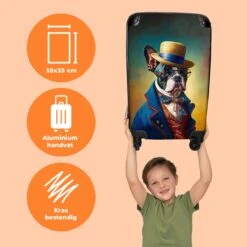 NoBoringSuitcases.com® Koffer - Hond - Kleding - Accessoires - Verf - Portret - Kinderen - Reiskoffer Met Wielen - Kinderkoffer - Fotokoffer - Past Binnen 55x40x20 Cm En 55x35x25 Cm - Trolley Handbagage Lichtgewicht -Bagage Kortingen Winkel 1200x1200 226