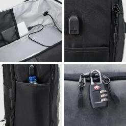 CabinMax Manhatten XL – Handbagage 20L – Rugzak Met USB Poort– Schooltas - 40x20x25 Cm – Compact Reistas – Lichtgewicht – Grijs/Zwart -Bagage Kortingen Winkel 1200x1200 2278