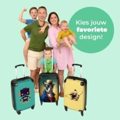 NoBoringSuitcases.com® Koffer - Hond - Kleding - Accessoires - Verf - Portret - Kinderen - Reiskoffer Met Wielen - Kinderkoffer - Fotokoffer - Past Binnen 55x40x20 Cm En 55x35x25 Cm - Trolley Handbagage Lichtgewicht -Bagage Kortingen Winkel 1200x1200 231