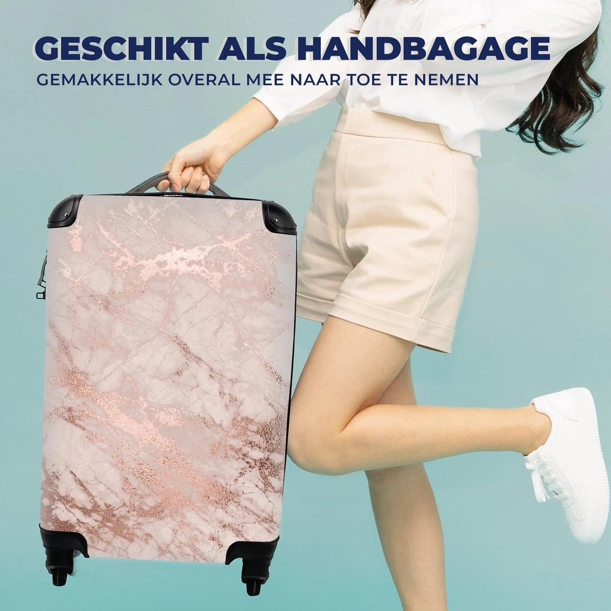MuchoWow® Koffer - Marmer - Roze - Luxe - Marmerlook - Glitter - Design - Past Binnen 55x40x20 Cm En 55x35x25 Cm - Handbagage - Trolley - Fotokoffer - Cabin Size - Print 4 MuchoWow® Koffer - Marmer - Roze - Luxe - Marmerlook - Glitter - Design - Past Binnen 55x40x20 Cm En 55x35x25 Cm - Handbagage - Trolley - Fotokoffer - Cabin Size - Print - Afbeelding 2