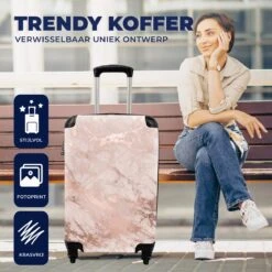 MuchoWow® Koffer - Marmer - Roze - Luxe - Marmerlook - Glitter - Design - Past Binnen 55x40x20 Cm En 55x35x25 Cm - Handbagage - Trolley - Fotokoffer - Cabin Size - Print 26 MuchoWow® Koffer - Marmer - Roze - Luxe - Marmerlook - Glitter - Design - Past Binnen 55x40x20 Cm En 55x35x25 Cm - Handbagage - Trolley - Fotokoffer - Cabin Size - Print -Bagage Kortingen Winkel 1200x1200 280