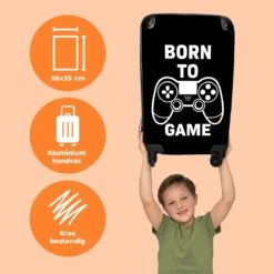 NoBoringSuitcases.com® Koffer - Quote - Gaming - Controller - Boys - Past Binnen 55x40x20 Cm En 55x35x25 Cm - Handbagage - Trolley - Fotokoffer - Cabin Size - Print -Bagage Kortingen Winkel 1200x1200 3