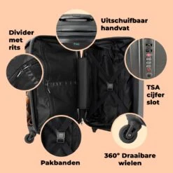 NoBoringSuitcases.com® Koffer - Hond - Dieren - Design - Bruin - Trolley Op Wieltjes - Handbagagekoffer - Past Binnen 55x40x20 Cm En 55x35x25 Cm - Reiskoffers - Fotokoffer -Bagage Kortingen Winkel 1200x1200 351