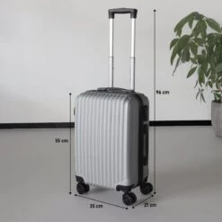 Handbagage Koffer 55cm Zilver 4 Wielen Trolley Met Pin Slot 11 Handbagage Koffer 55cm Zilver 4 Wielen Trolley Met Pin Slot -Bagage Kortingen Winkel 1200x1200 358