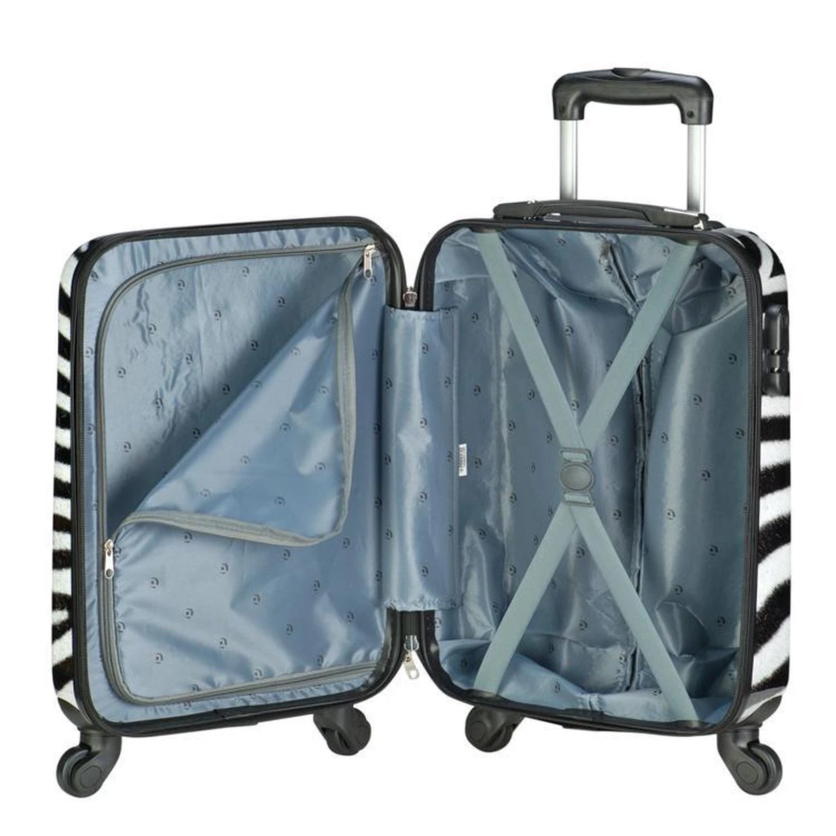 Princess Traveller Animal Print - Handbagagekoffer - Zebra - Small - 55cm 6 Princess Traveller Animal Print - Handbagagekoffer - Zebra - Small - 55cm - Afbeelding 4