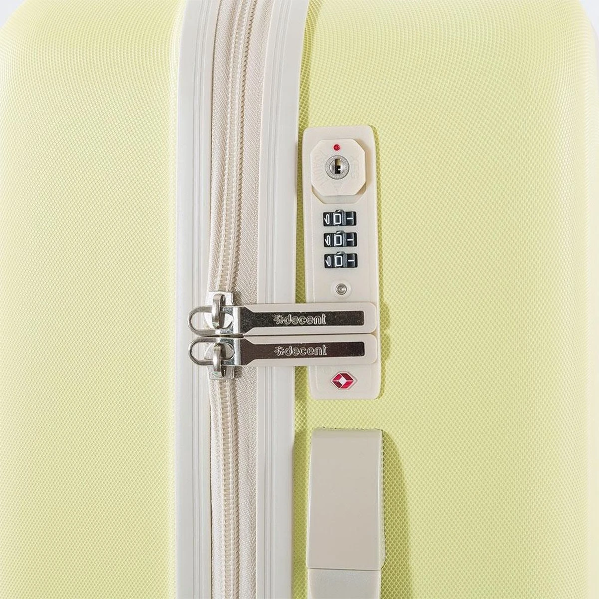 Decent Star Maxx Handbagage Koffer - 55 Cm - TSA Slot - Pastel Geel 10 Decent Star Maxx Handbagage Koffer - 55 Cm - TSA Slot - Pastel Geel - Afbeelding 8