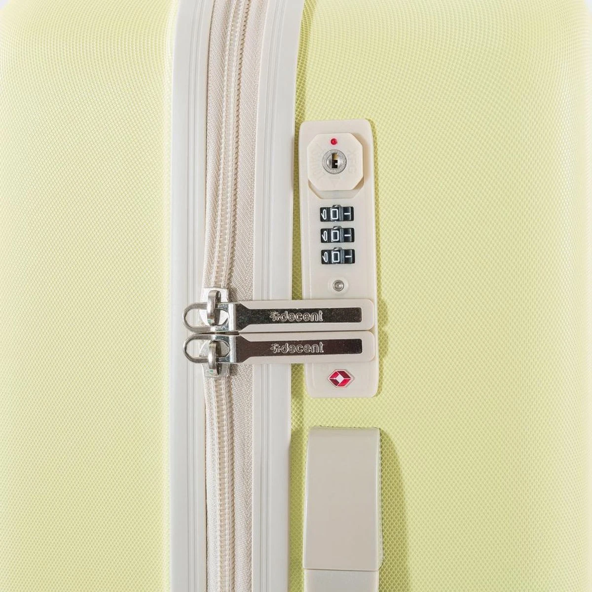 Decent Star Maxx Handbagage Koffer - 55 Cm - TSA Slot - Pastel Geel 13 Decent Star Maxx Handbagage Koffer - 55 Cm - TSA Slot - Pastel Geel - Afbeelding 11