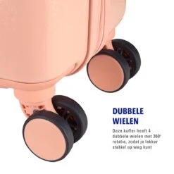 Princess Traveller Harlem - Handbaggage Koffer - Roze - S - 55cm -Bagage Kortingen Winkel 1200x1200 50