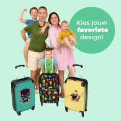NoBoringSuitcases.com® Koffer - Monster - Kleuren - Kinderen - Ruimte - Past Binnen 55x40x20 Cm En 55x35x25 Cm - Handbagage - Trolley - Fotokoffer - Cabin Size - Print -Bagage Kortingen Winkel 1200x1200 544