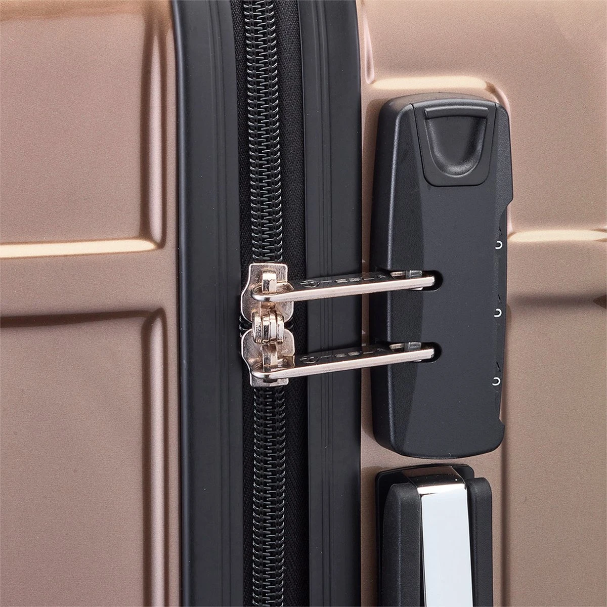 Tesla PC - Handbagage Koffer - 55x35x20 Cm - 4 Wielen - Goud 8 Tesla PC - Handbagage Koffer - 55x35x20 Cm - 4 Wielen - Goud - Afbeelding 6