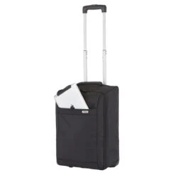 TravelZ Handbagage 51cm - Handbagagekoffer Opvouwbaar - Ultralicht 1,7kg Met 2 Wiel - Zwart