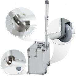 Tectake Business Pilotenkoffer - 39 Cm - Zilver -Bagage Kortingen Winkel 1200x1200 728