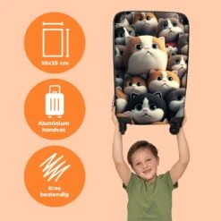 NoBoringSuitcases.com® Koffer - Handbagagekoffer - Kat - Dieren - Poes - Patronen - Trolley Op Wieltjes - Past Binnen 55x40x20 Cm En 55x35x25 Cm - Reiskoffers -Bagage Kortingen Winkel 1200x1200 733