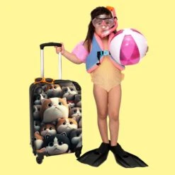 NoBoringSuitcases.com® Koffer - Handbagagekoffer - Kat - Dieren - Poes - Patronen - Trolley Op Wieltjes - Past Binnen 55x40x20 Cm En 55x35x25 Cm - Reiskoffers -Bagage Kortingen Winkel 1200x1200 736