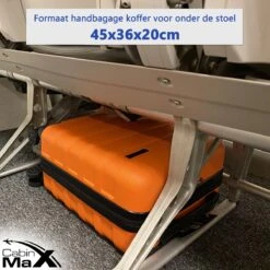 CabinMax Handbagage Koffer - Trolley 30L - Harde Reiskoffer - 45x36x20cm - Lichtgewicht - Groot Capaciteit - Oranje -Bagage Kortingen Winkel 1200x1200 749