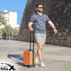 CabinMax Handbagage Koffer - Trolley 30L - Harde Reiskoffer - 45x36x20cm - Lichtgewicht - Groot Capaciteit - Oranje -Bagage Kortingen Winkel 1200x1200 752