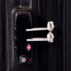 ©TROLLEYZ - Florence No.7 - Trolley - 55cm Met TSA Slot - Dubbele Wielen - 360° Spinners - 100% ABS - Handbagage Koffer In Night Black -Bagage Kortingen Winkel 1200x1200 826