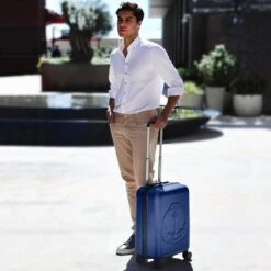 Handbagage Koffer 22"- Reiskoffer Met Wielen - Handbagage Trolley -Harde Reiskoffer- Trolley Met Gevoerde Binnekant- Marineblauw -Bagage Kortingen Winkel 1200x1200 876