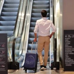 Handbagage Koffer 22"- Reiskoffer Met Wielen - Handbagage Trolley -Harde Reiskoffer- Trolley Met Gevoerde Binnekant- Marineblauw -Bagage Kortingen Winkel 1200x1200 877