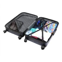 Handbagage Koffer 22"- Reiskoffer Met Wielen - Handbagage Trolley -Harde Reiskoffer- Trolley Met Gevoerde Binnekant- Marineblauw -Bagage Kortingen Winkel 1200x1200 878