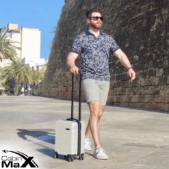 CabinMax Handbagage Koffer - Trolley 30L - Harde Reiskoffer - 45x36x20cm - Lichtgewicht - Groot Capaciteit - Wit -Bagage Kortingen Winkel 1200x1200 936