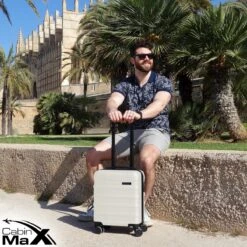 CabinMax Handbagage Koffer - Trolley 30L - Harde Reiskoffer - 45x36x20cm - Lichtgewicht - Groot Capaciteit - Wit -Bagage Kortingen Winkel 1200x1200 937