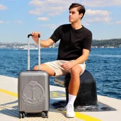 Biggdesign Ocean Handbagage Koffer - Reiskoffer - Grijs - Klein 16 Biggdesign Ocean Handbagage Koffer - Reiskoffer - Grijs - Klein -Bagage Kortingen Winkel 1200x1200 966