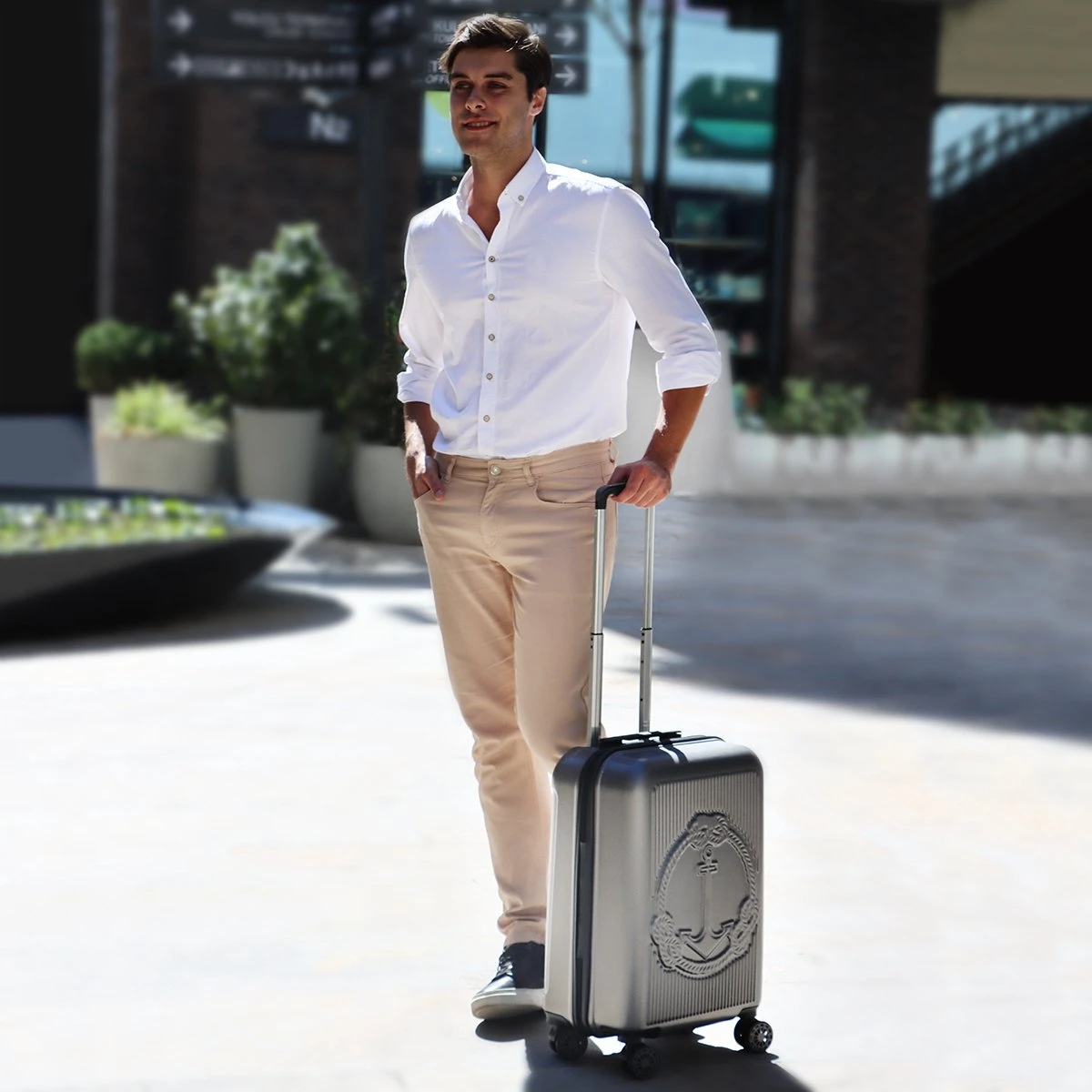 Biggdesign Ocean Handbagage Koffer - Reiskoffer - Grijs - Klein 12 Biggdesign Ocean Handbagage Koffer - Reiskoffer - Grijs - Klein - Afbeelding 10