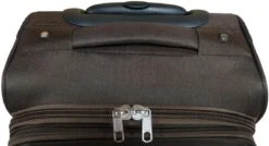 Stoffen Handbagage Koffer 51cm 4 Wielen Trolley - Bruin 17 Stoffen Handbagage Koffer 51cm 4 Wielen Trolley - Bruin -Bagage Kortingen Winkel 1200x649