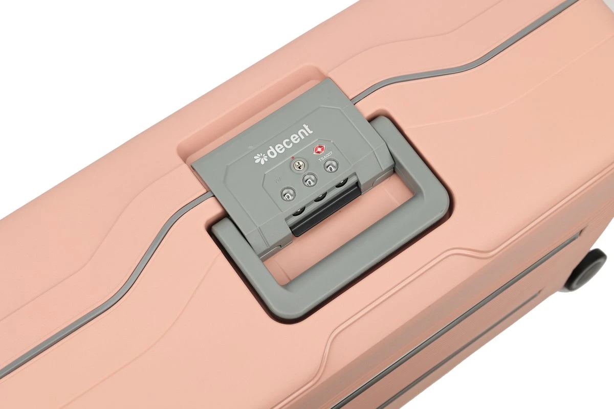 Decent Handbagage Koffer / Trolley / Reiskoffer - 55 Cm - 38 Liter - Polypropyleen - On-Tour - Roze 7 Decent Handbagage Koffer / Trolley / Reiskoffer - 55 Cm - 38 Liter - Polypropyleen - On-Tour - Roze - Afbeelding 5