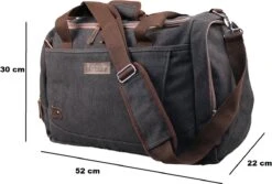 Yakfield - Reistas - Dames En Heren - Combinatiedeal - Weekendtas Zwart Antraciet Grijs - Toilettas Bruin - Compact - Canvas - Vintage -Bagage Kortingen Winkel 1200x810