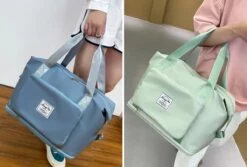 Merkloos Opvouwbare Handbagage Reistas – Opvouwbaar Tot 28 X 18 Cm – Blauw -Bagage Kortingen Winkel 1200x813 10