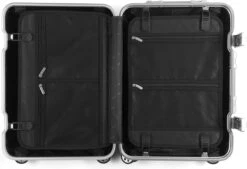 Aluminium Handbagage Koffer Mozzel Darrow - Reiskoffer Met Wielen - 51cm - Harde Koffer - Zilver -Bagage Kortingen Winkel 1200x821