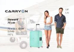 CarryOn Steward TSA Reiskoffer - 75cm Trolley Met Kliksloten - Dubbele Wielen - Mint 29 CarryOn Steward TSA Reiskoffer - 75cm Trolley Met Kliksloten - Dubbele Wielen - Mint -Bagage Kortingen Winkel 1200x847 3
