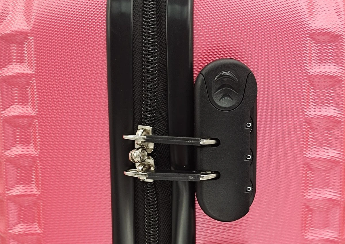 SB Travelbags Handbagage Koffer 51cm 4 Wielen Trolley - Roze 12 SB Travelbags Handbagage Koffer 51cm 4 Wielen Trolley - Roze - Afbeelding 10