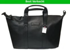 Reistas R&B | Zwart | Vakantietas | Leren Tas | Schoudertas| Unisex