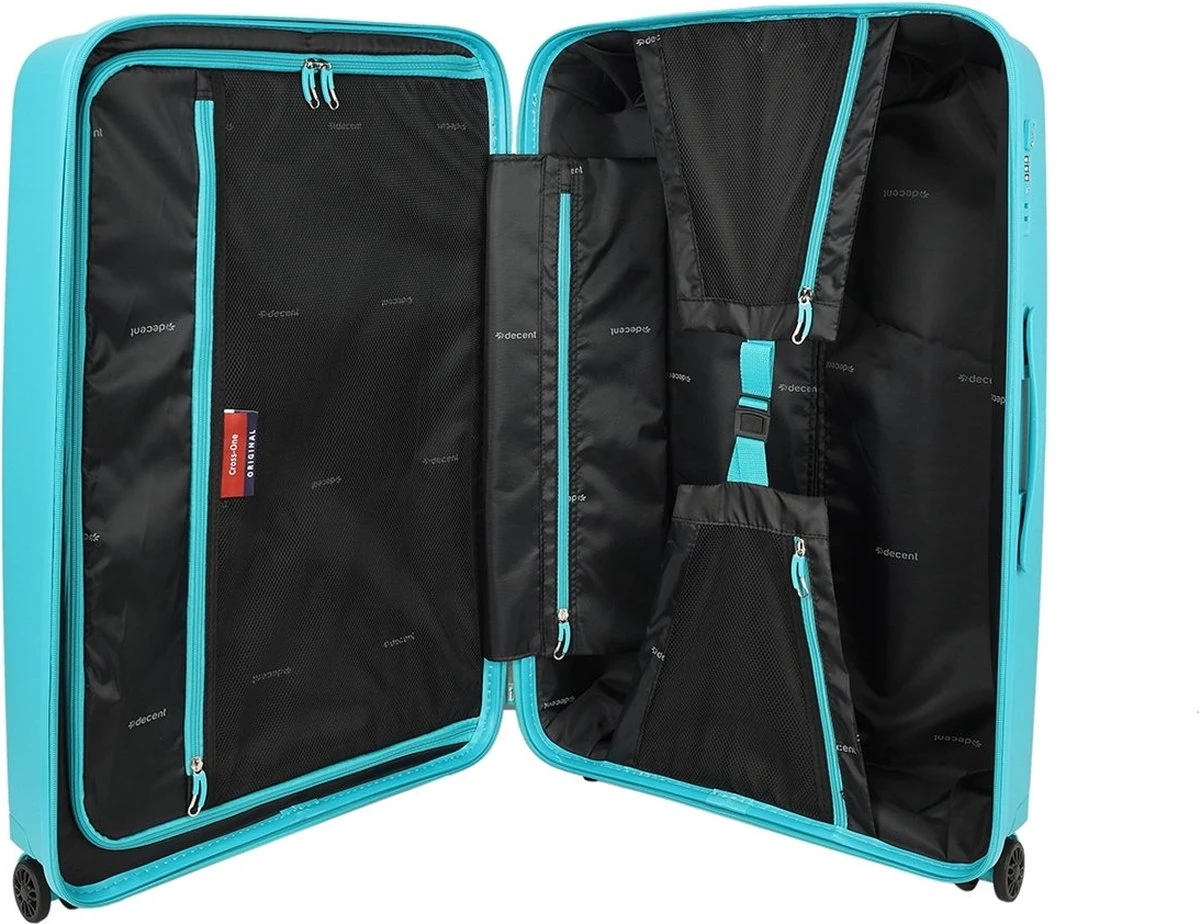 Decent CROSS-ONE PP Trolley 76 Cm - 94 Liter - TSA Slot - Lightblue 14 Decent CROSS-ONE PP Trolley 76 Cm - 94 Liter - TSA Slot - Lightblue - Afbeelding 12