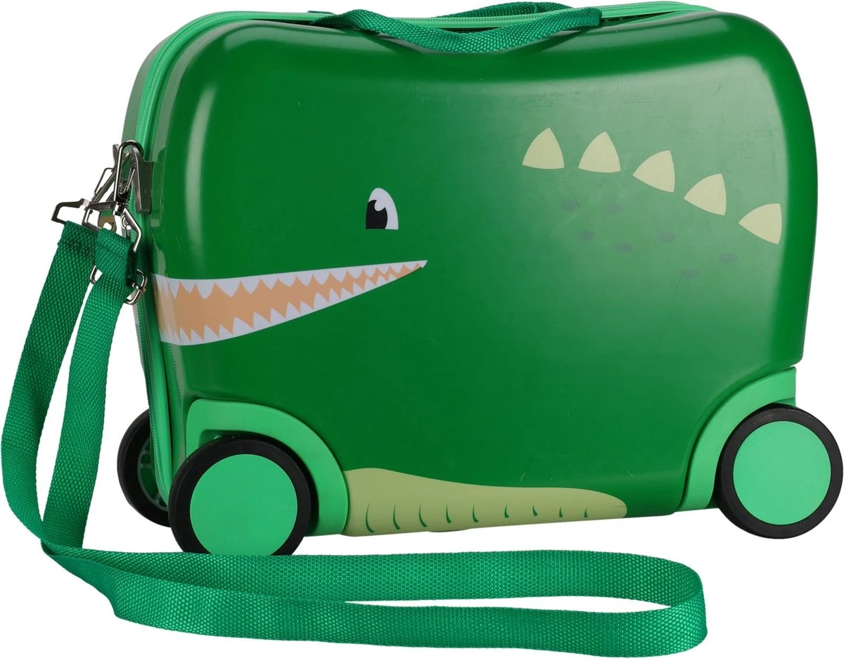 KOOPMAN Koffer Kids - 40cm - Krokodil - Reiskoffer Voor Kinderen - Groen - Opberger