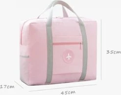 Merkloos Opvouwbare Reistas Roze - Opbergtas - Weekendtas - Reistas Voor Handbagage - Opvouwbare Reistassen Dames - Reistas Voor Op Koffer - Dames Tas - Damestas - Tas Voor Reizen - Sporttas -Bagage Kortingen Winkel 1200x945 9