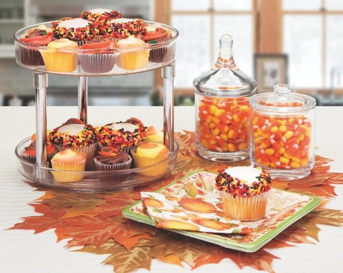 Lazy Susan Draaiplateau Met Verdieping, 23 X 23 X 24, Kunststof, Transparant - IDesign | Linus 4 Lazy Susan Draaiplateau Met Verdieping, 23 X 23 X 24, Kunststof, Transparant - IDesign | Linus - Afbeelding 2