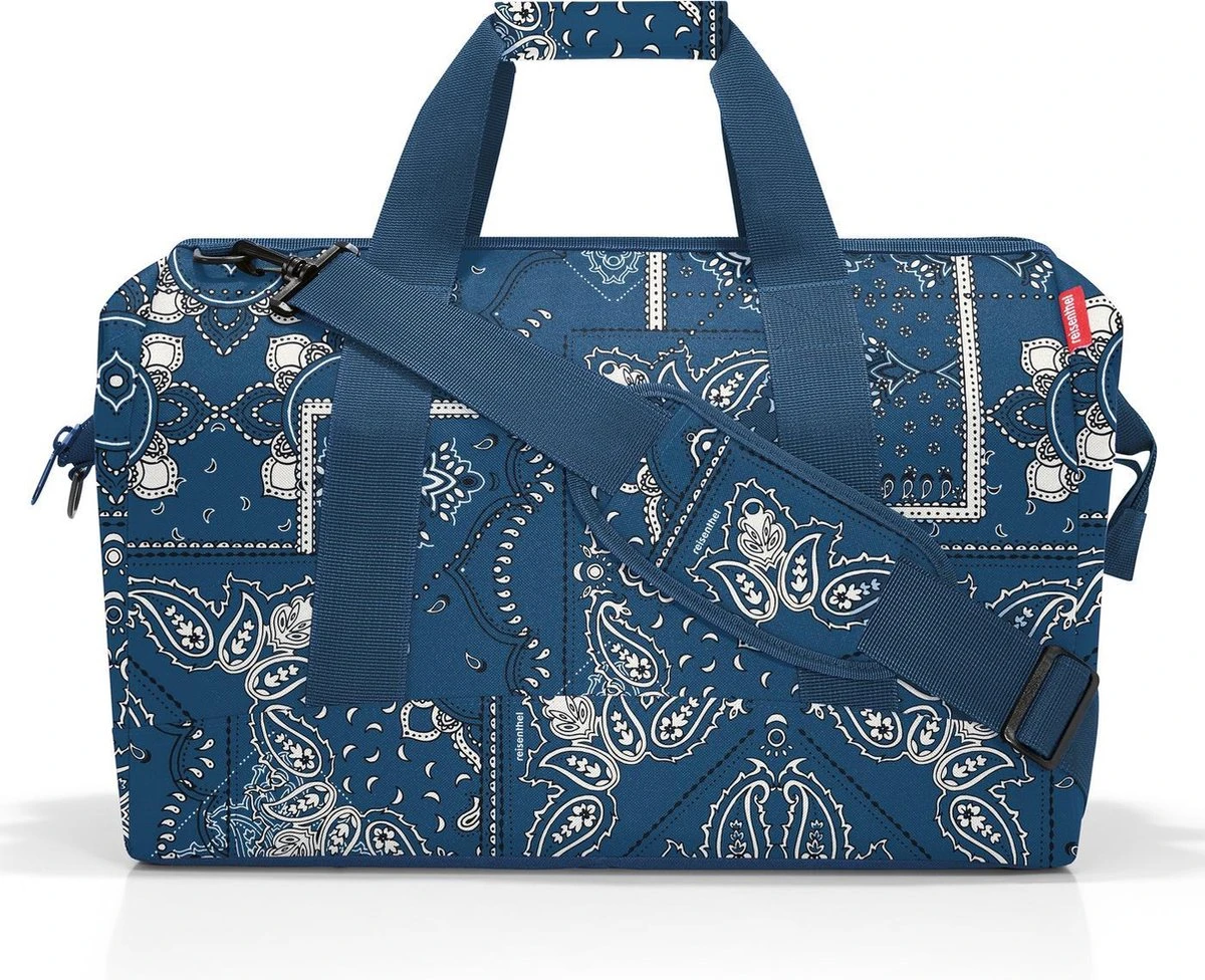 Reisenthel Allrounder L Reistas Sporttas - 30L - Bandana Frame Blauw 3 Reisenthel Allrounder L Reistas Sporttas - 30L - Bandana Frame Blauw