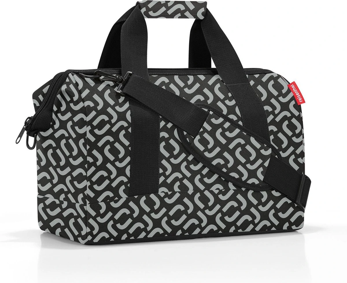 Reisenthel Allrounder M Reistas Sporttas - 18L - Signature Black Zwart 4 Reisenthel Allrounder M Reistas Sporttas - 18L - Signature Black Zwart - Afbeelding 2