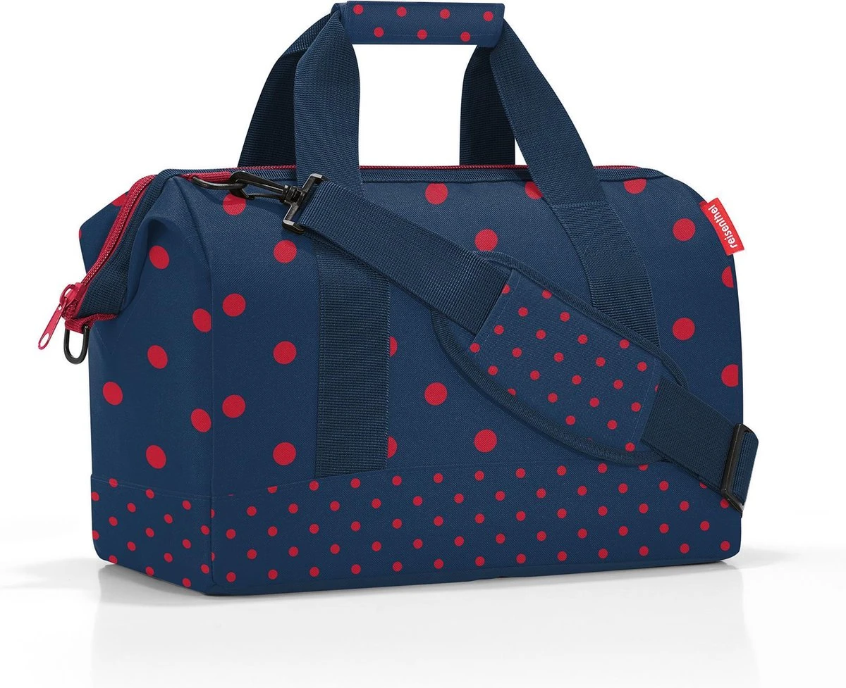 Reisenthel Allrounder M Reistas Sporttas - 18L - Mixed Dots Red Rood 4 Reisenthel Allrounder M Reistas Sporttas - 18L - Mixed Dots Red Rood - Afbeelding 2