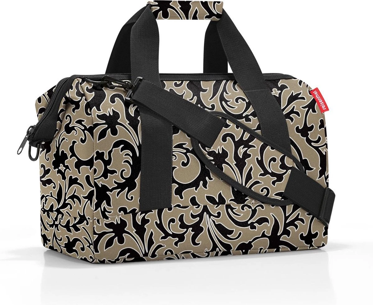 Reisenthel Allrounder M Reistas Sporttas - 18L - Baroque Marble Zwart 4 Reisenthel Allrounder M Reistas Sporttas - 18L - Baroque Marble Zwart - Afbeelding 2