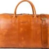 NEGOTIA Delta - Leren Weekendtas - Leren Reistas - Duffel Bag - 100% Luxe Top-Grain Leer - Bruin -Bagage Kortingen Winkel 1200x985 3