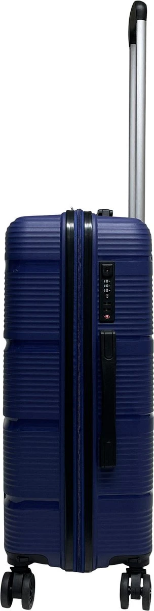 Benzi Izeda Middelgrote Koffer - 65 Cm - 65 Liter - Blauw 4 Benzi Izeda Middelgrote Koffer - 65 Cm - 65 Liter - Blauw - Afbeelding 2