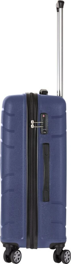 TravelZ Big Bars Reiskoffer 68 Cm Met Dubbele Wielen - Trolley Koffer Met TSA-slot - Blauw -Bagage Kortingen Winkel 323x1200 1