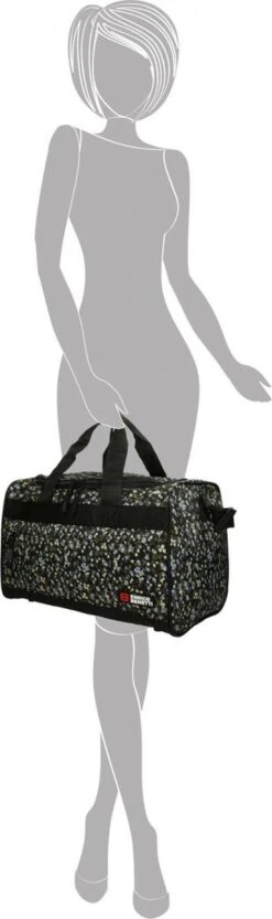 Enrico Benetti San Jose Sporttas/ Reistas - 46040 - Zwart Met Madeliefjes -Bagage Kortingen Winkel 356x1200 1
