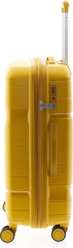 Gladiator Boxing Middelgrote Koffer Expandable 67 Cm 70/80 Liter TSA Slot - Kurkumageel -Bagage Kortingen Winkel 356x1200